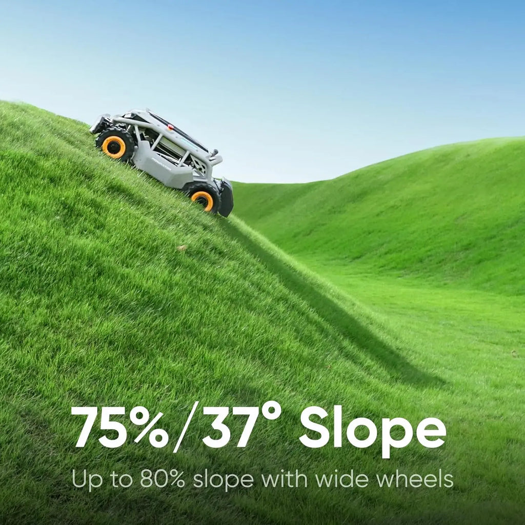 RC Lawn Mower S1 4WD 56V18Ah – 21" Blade, 37° Adjustable Cutting Height, Multi-Function, Handles 75% Slope, 1.12 Acres