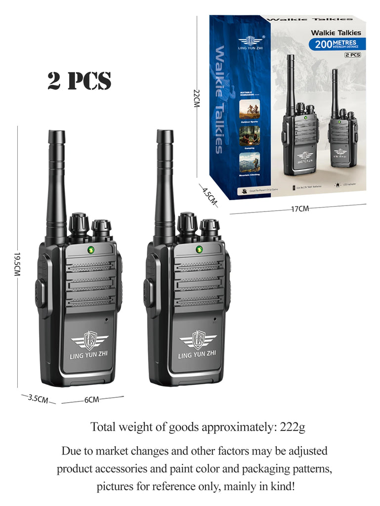 Kids Walkie Talkies – 2 Pack Mini Intercom Set | Clear Digital Sound | Indoor & Outdoor Communication Toy