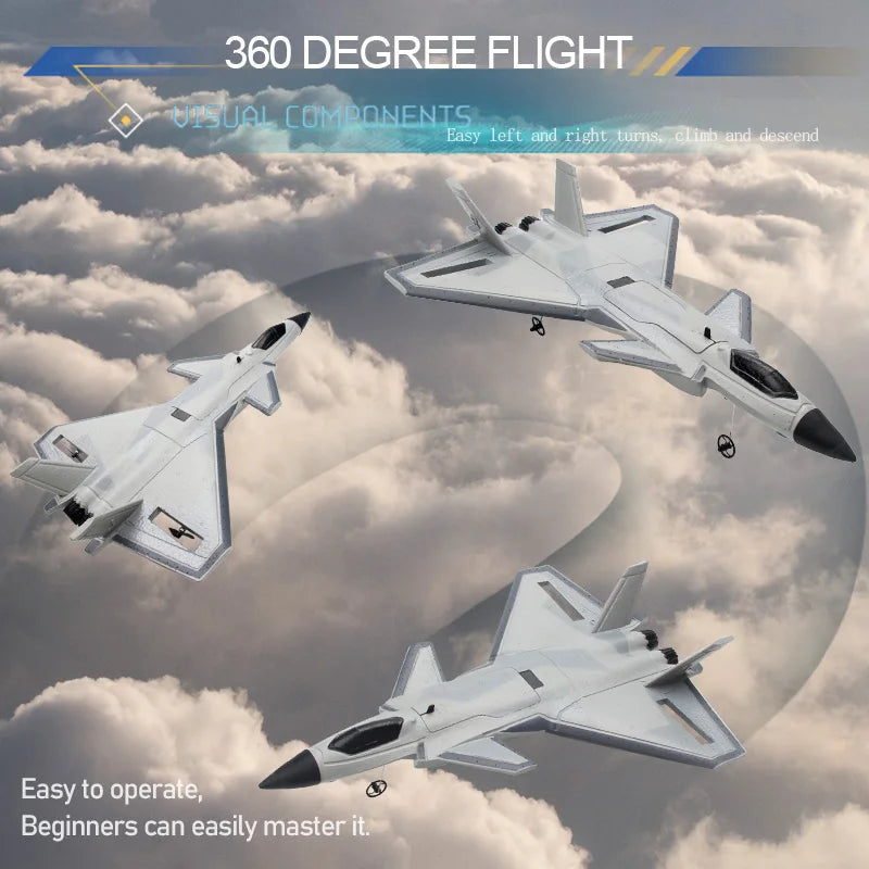 RC Foam Aircraft SU-35 Fighter Plane 2.4G Remote Control Glider for Kids and Adults