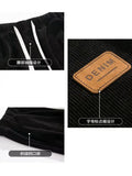 Men’s Corduroy Casual Pants Loose Fit Baggy Streetwear Trousers with Drawstring thumbnail 4
