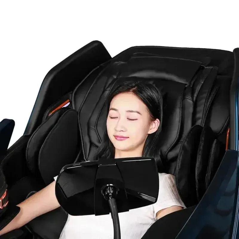 Full Body Elastic Massage Chair with Voice Control, Heating & Foot Roller – LCD Remote, OUCEY