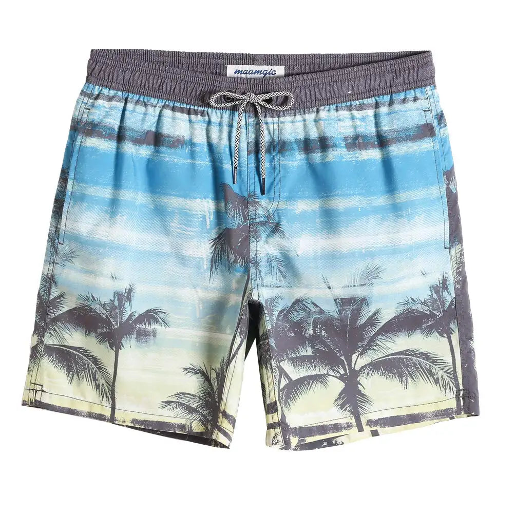 Men's 3D Shark Print Swim Shorts – Beach Board Shorts for Men & Kids