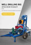 Well Drilling Rig Machine 22HP 25HP Petrol Diesel Mini Rotary Water Well Drilling Rig 100M–300M Borehole Drill with Crawler Option thumbnail 13