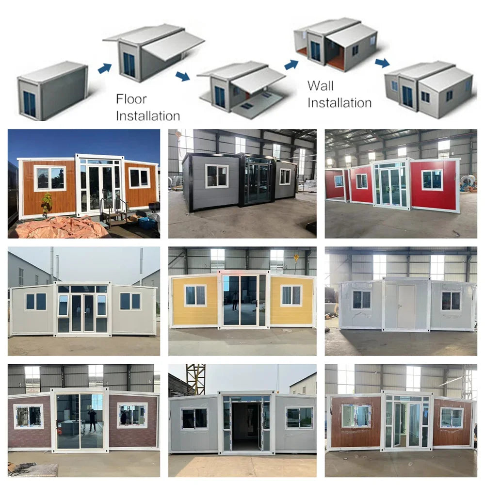 40ft / 20ft Luxury Foldable Expandable Container House – Portable Prefabricated Tiny Home for Camping & Living