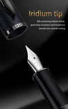 BAOKE T18/T19/T20 Black & Grey Fountain Pen Gift Set with Ink Bottle and 6 Cartridges – Stainless Steel Nib Metal Office Pen thumbnail 10