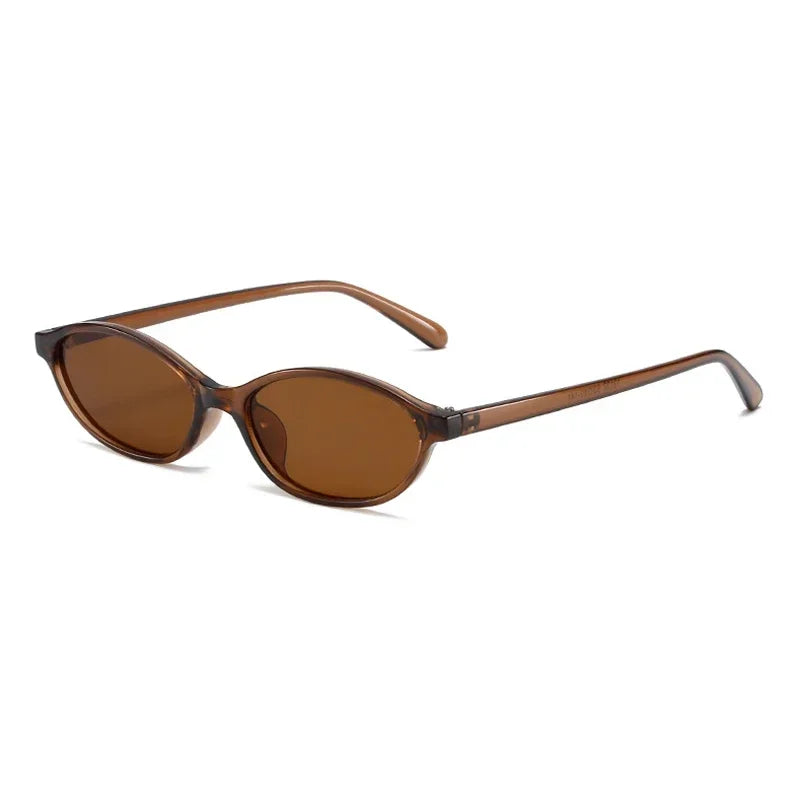 Retro Oval Cat Eye UV400 Sunglasses for Women – Trendy Small Frame Punk Sun Protection Shades