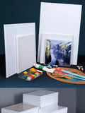 5pcs White Blank Square Artist Canvas Wooden Frame Cotton Boards for Oil, Acrylic & Watercolor Painting thumbnail 7