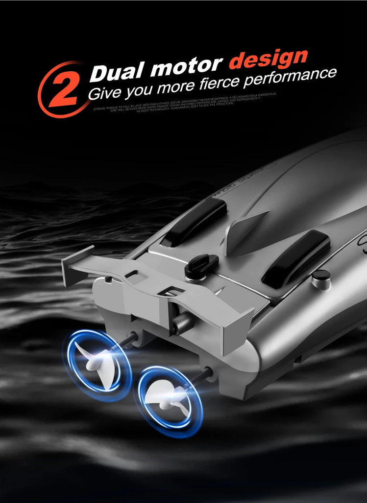 2.4G RC High Speed Racing Boat – Waterproof Double Motor Speedboat Toy (Model 805)