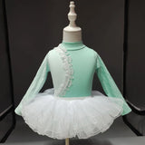 Girls Long Sleeve Ballet Dress Kids Ballet Leotard Tutu Skirt Gymnastics Dance Costume thumbnail 17