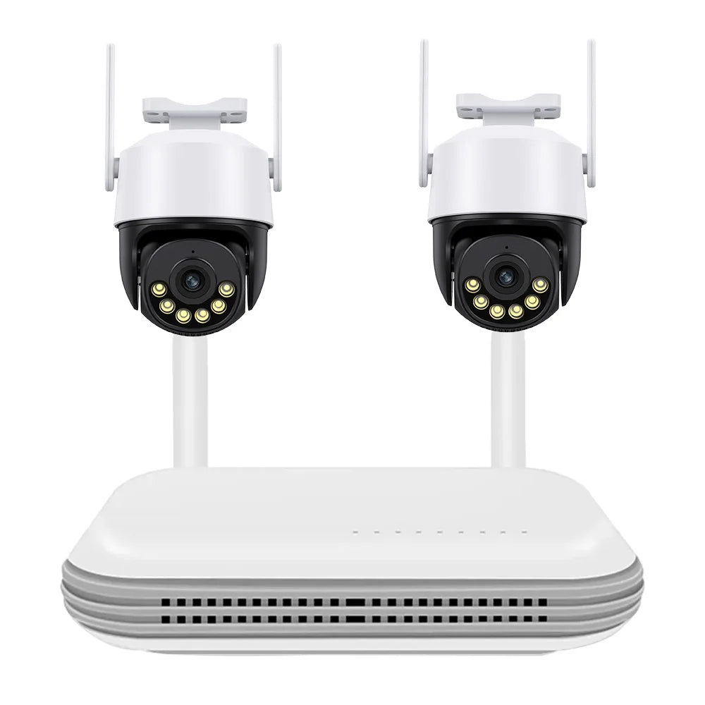 8CH NVR WiFi CCTV Security System 4MP/6MP IP Cameras with Audio & Two-Way Communication