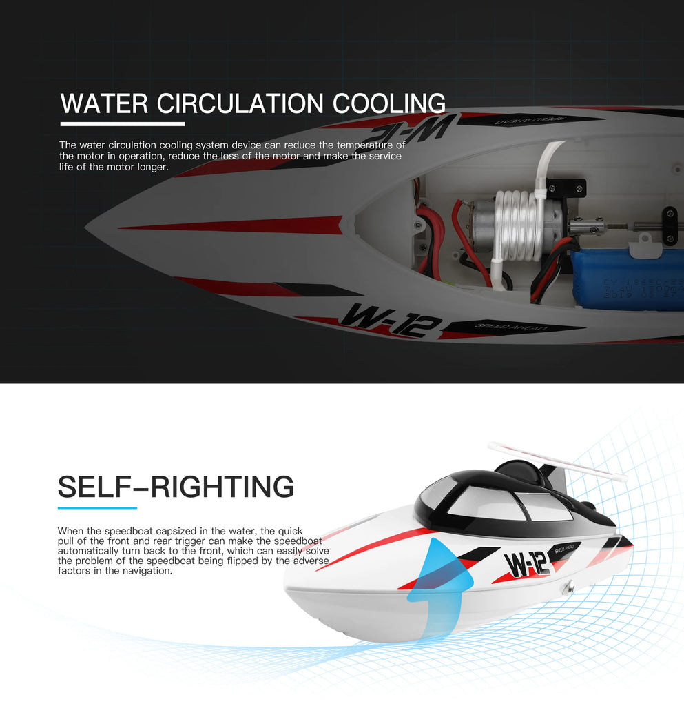 WL916 / WL912-A RC Speedboat 2.4GHz High-Speed Remote Control Racing Boat for Kids