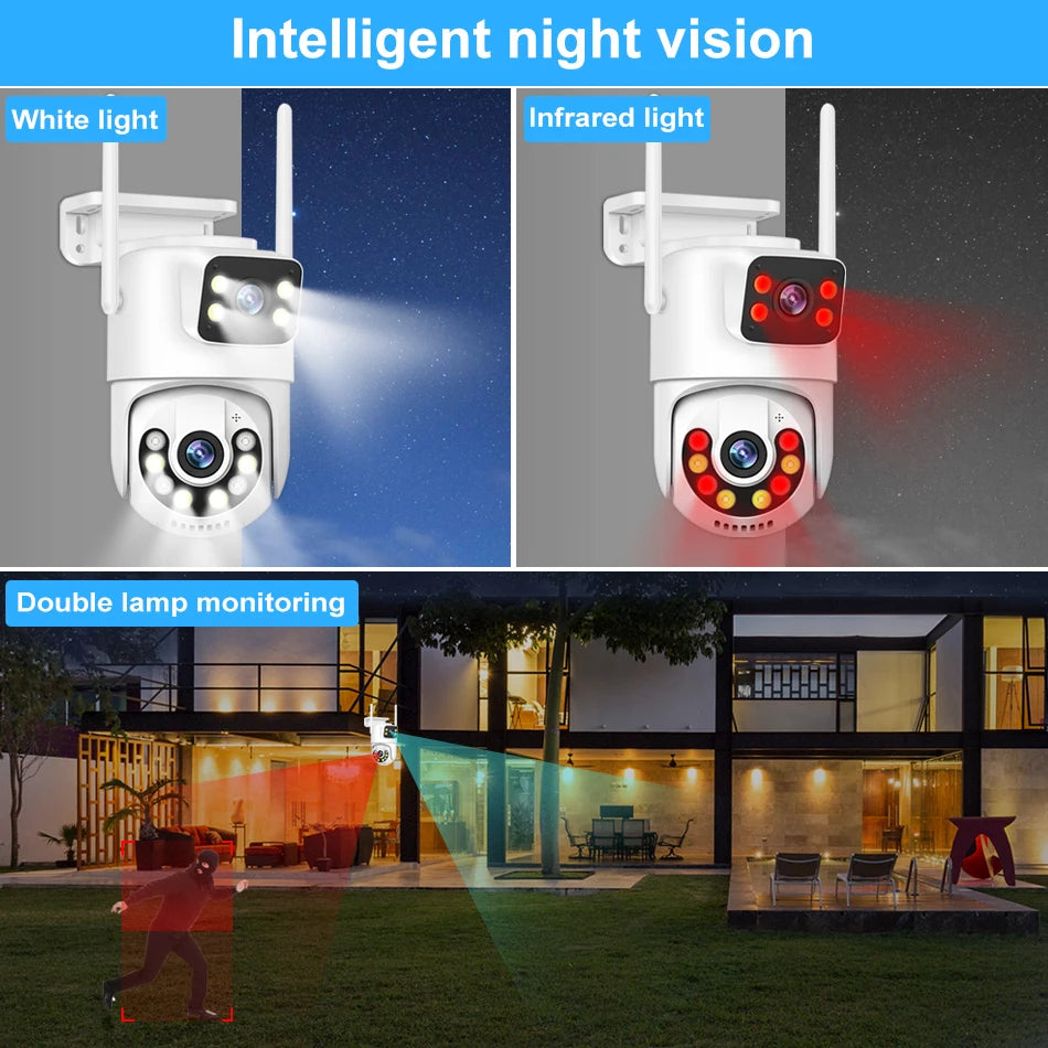 Smar 6MP Dual-Lens Wireless CCTV System 8CH NVR Kit with Audio & Night Vision