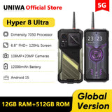 HOTWAV Hyper 8 Ultra Rugged Walkie-Talkie 5G Smartphone 12GB 512GB 12000mAh 108MP NFC Android 15 thumbnail 1