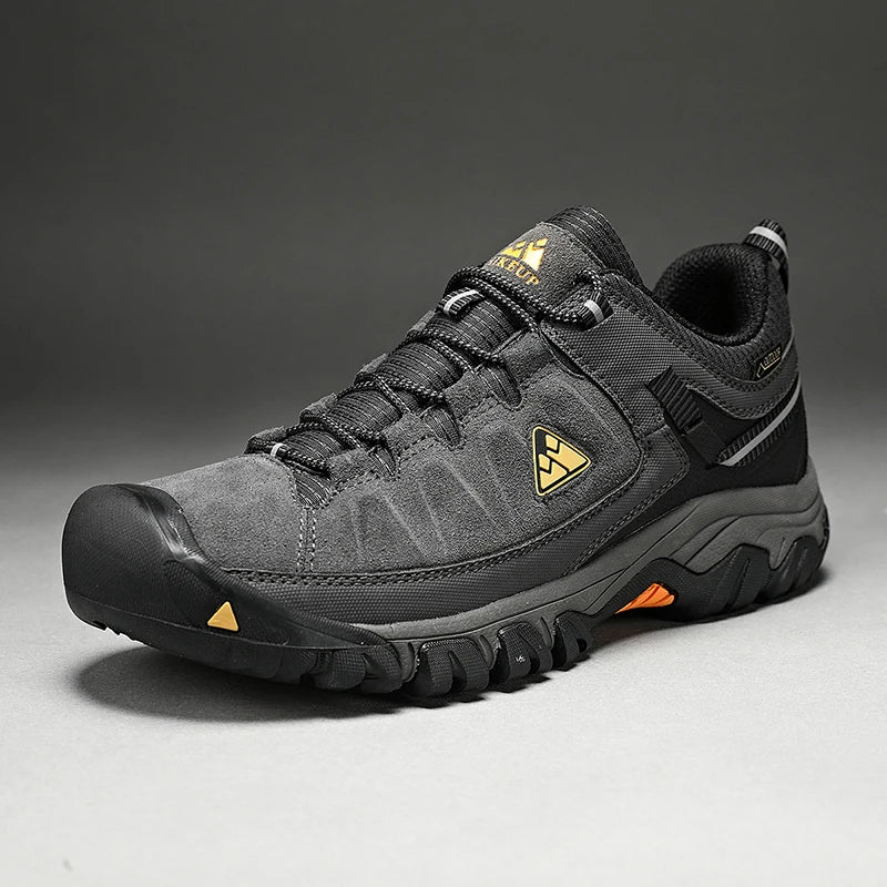 HIKEUP Men’s High-Quality Hiking Shoes – Durable Leather Climbing & Outdoor Walking Sneakers