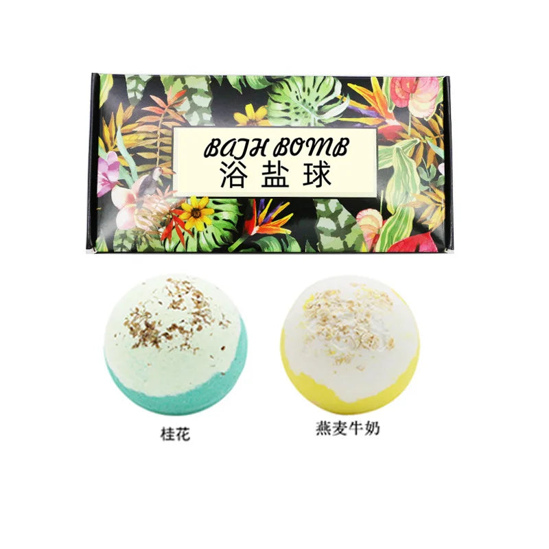 Essential Oil Effervescent Bath Bomb Salt – Body Whitening Aromatic Spa Bath Ball