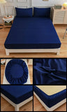 Kuup 3-Piece Solid Colour Queen Bedding Set – Polyester Fitted Sheet & Pillowcases with Elastic Band thumbnail 11