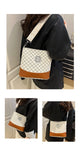 Retro M Letter Crossbody Handbag for Women – PU Leather Bucket Style Messenger Bag thumbnail 6