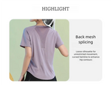 DRUR Women’s Breathable Yoga & Gym T-Shirt – Quick Dry Short Sleeve Workout Top thumbnail 8