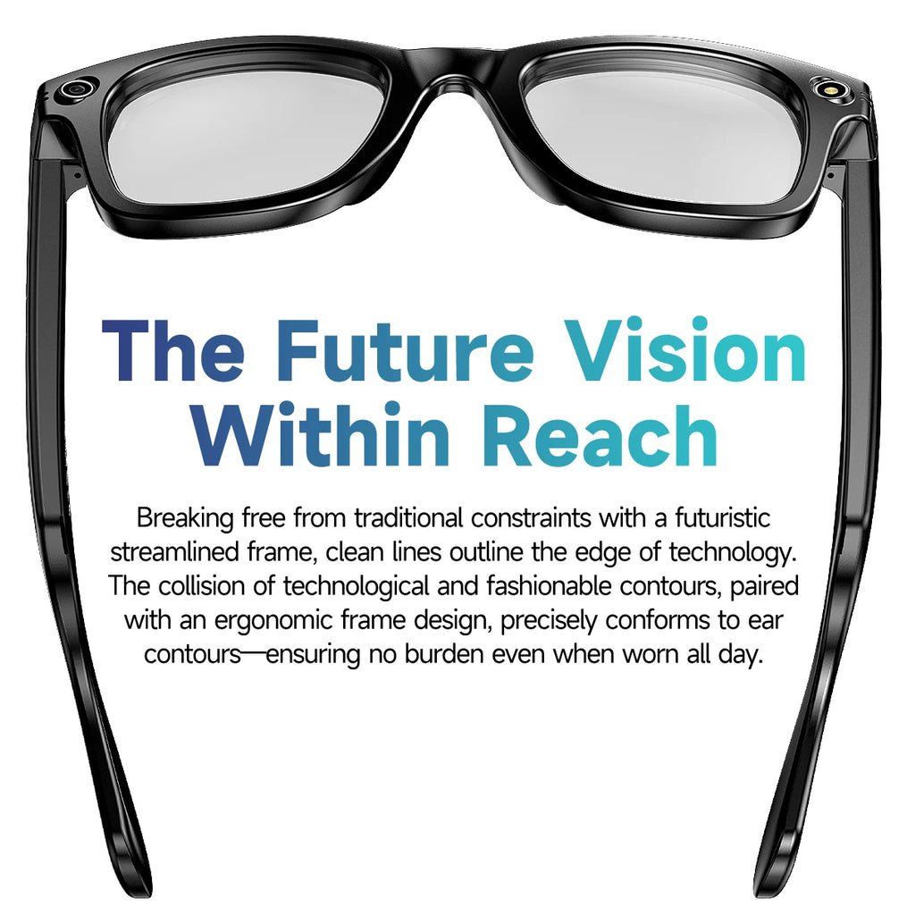 GUHUAVMI Smart Glasses for Men – 8MP Camera | WiFi | Bluetooth | AI Features | IP65 Waterproof