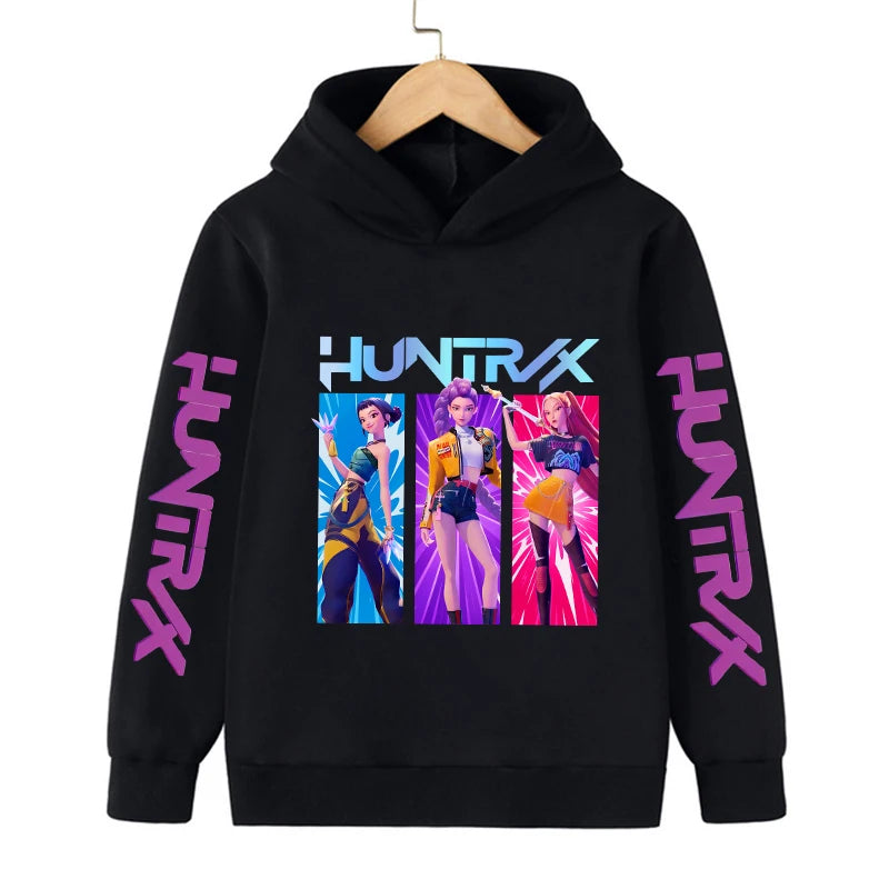 2026 Kids Kpop Demon Hunters Hoodie – Cute Tiger Harajuku Sweatshirt for Boys & Girls