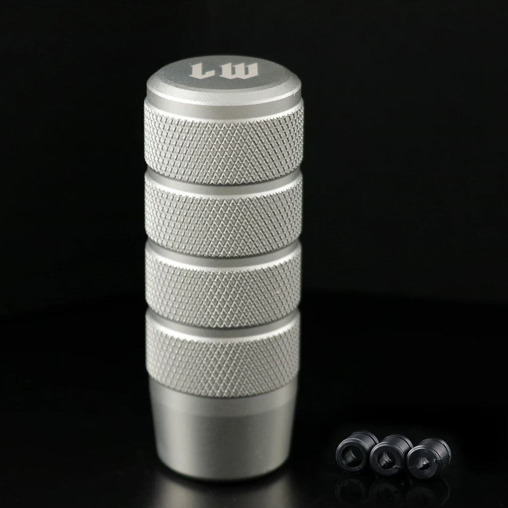 LW 95mm Aluminum Anti-Skid Car Gear Shift Knob – Universal Shifter Lever Head with 8mm 10mm 12mm Adapters – 9 Colors