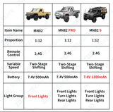 ZWN MN82 / MN82S LC79 1:12 Scale 4WD RC Pickup Truck – Full Scale Off-Road Climbing Remote Control Car thumbnail 2