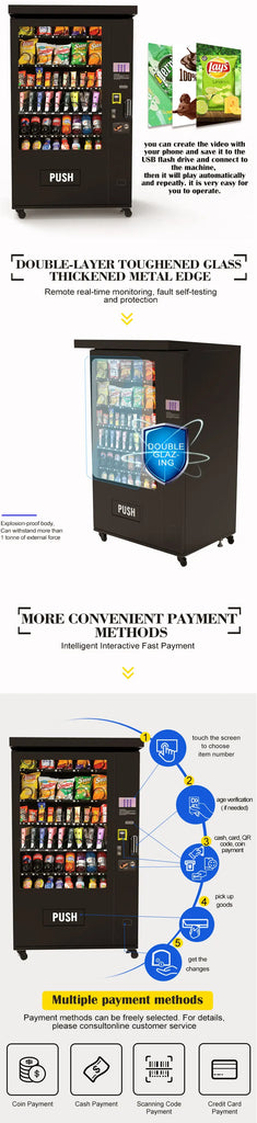 Hot Selling Large Capacity Automatic Combo Snacks & Drinks Vending Machine – Outdoor 24 Hours