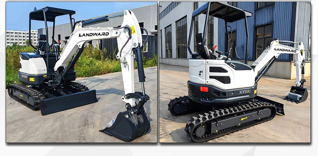 LANDWARD CE Euro 5 Mini Excavator 3.5 Ton with Kubota Engine – Customizable Home & Farm Crawler Excavator