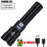 High Power 2000LM LED Tactical Flashlight with USB Charging, Zoom, and Display – Camping, Fishing, Emergency thumbnail 9