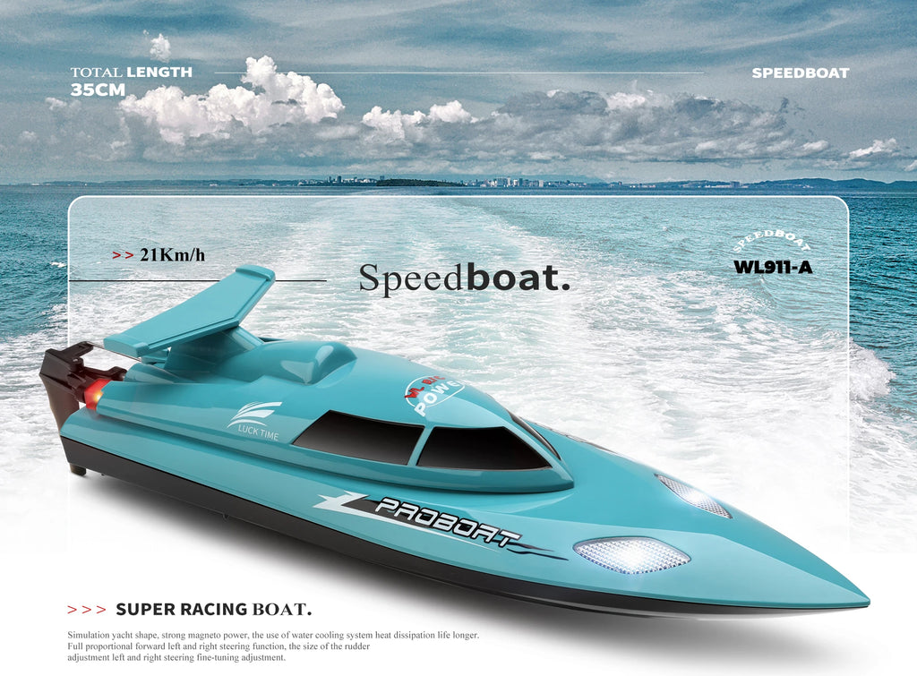 WL916 / WL912-A RC Speedboat 2.4GHz High-Speed Remote Control Racing Boat for Kids
