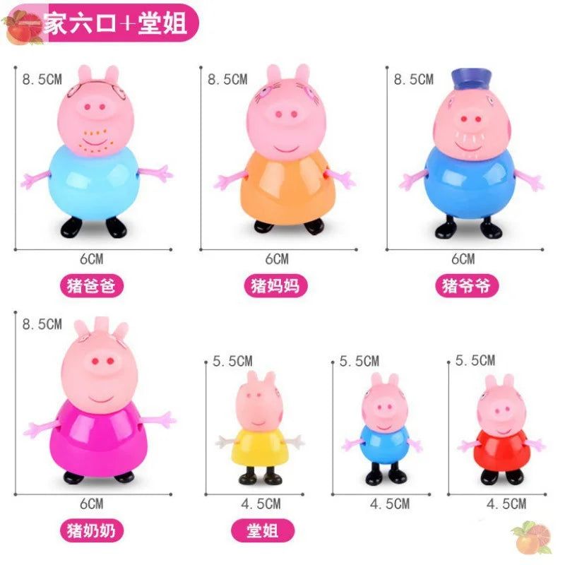 Peppa Pig Family Doll Set – Boy & Girl Characters Toy Figures