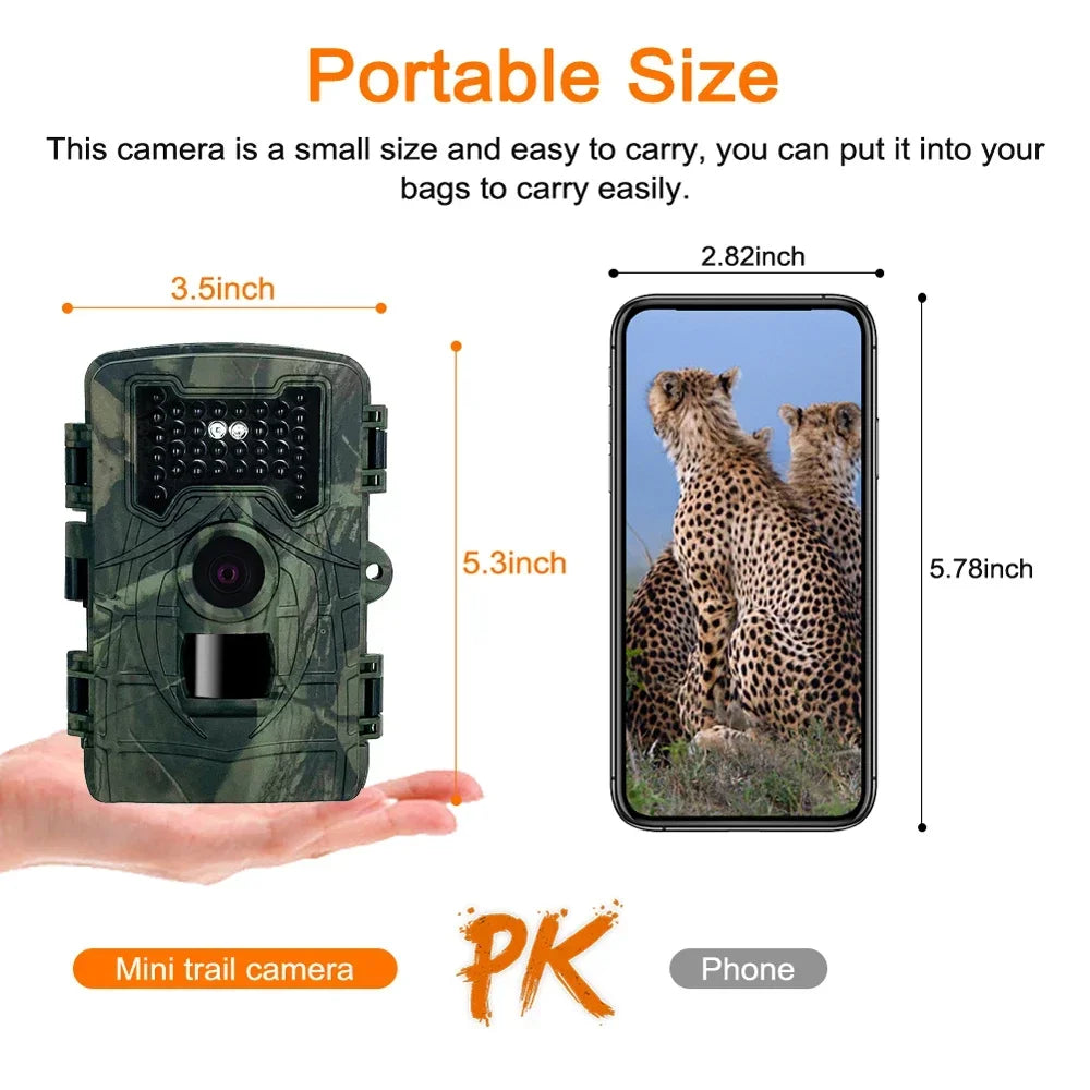 36MP Wildlife Hunting Camera with 1080P Video, 120° Wide Lens, 0.3s Trigger, Night Vision, IP66 Waterproof