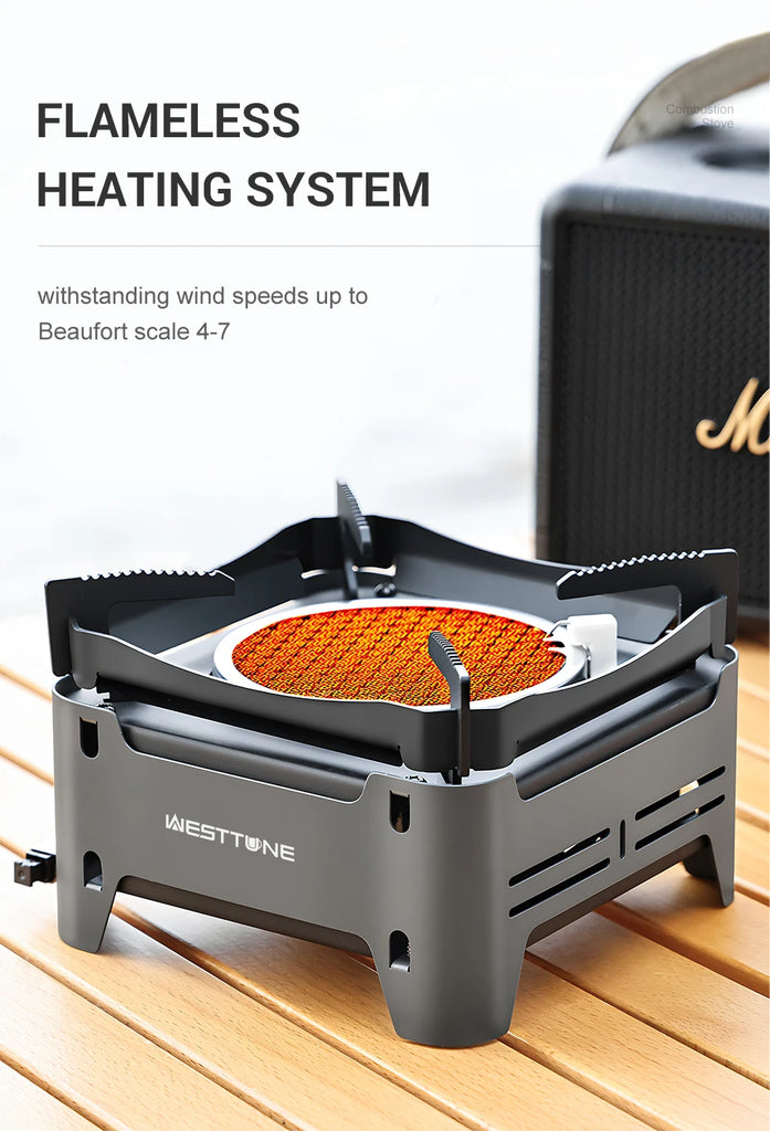 WESTTUNE Outdoor Gas Stove – Portable Camping & Emergency Cooking Burner with Electronic Ignition