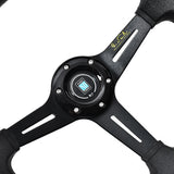 Universal 14 Inch Racing Steering Wheel Deep Dish PU Leather Drift Steering Wheel with ND Logo – Black thumbnail 9