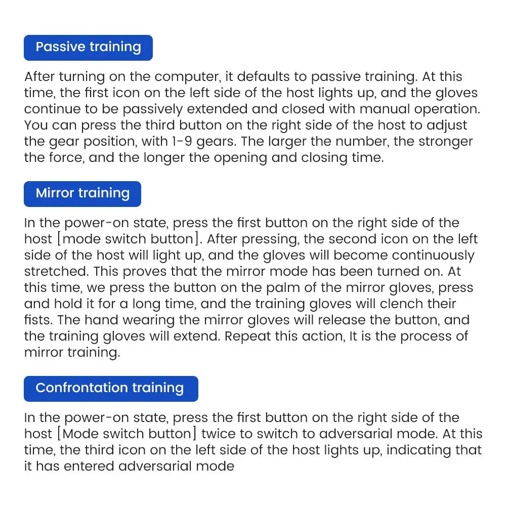 Left & Right Hand Finger Rehabilitation Robot Gloves Stroke Therapy Training Equipment