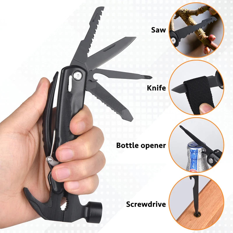 12-in-1 Multi-Functional Hammer — The Ultimate Gift for Men, Dads & Outdoor Lovers