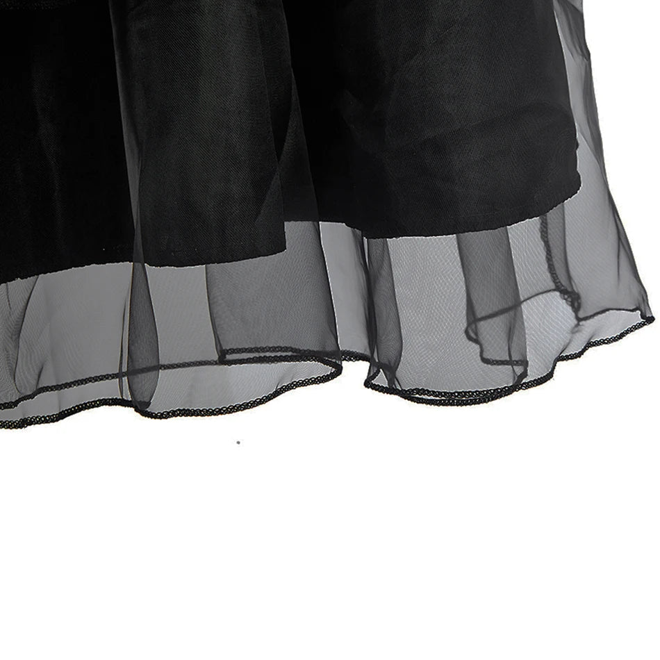 Girls Black Princess Costume Dress – Kids Cosplay Party, Pageant & Halloween Outfit