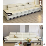 MINGDIBAO Italian Genuine Leather L-Shaped Sofa Set with Adjustable Headrests, Bluetooth Speaker & Wireless Charging thumbnail 10
