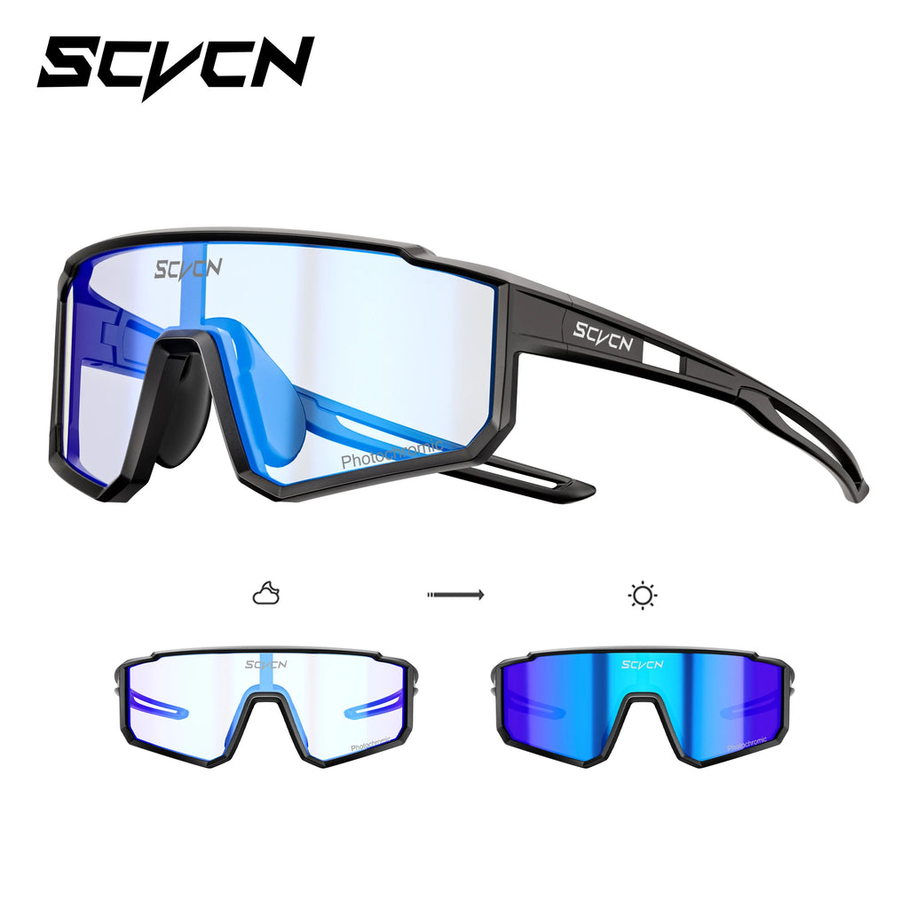 SCVCN Kids Photochromic Cycling Sunglasses UV400 TR90 Lightweight Sports Glasses for Boys and Girls Age 6–14