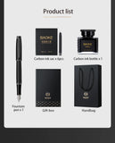 BAOKE T18/T19/T20 Black & Grey Fountain Pen Gift Set with Ink Bottle and 6 Cartridges – Stainless Steel Nib Metal Office Pen thumbnail 28