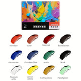 12/18/24 Colors Acrylic Paint Set – 50ml Each, Rich Pigments for Canvas, Wood, Porcelain & DIY Art thumbnail 9