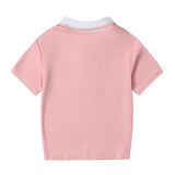 Children's Summer Color Matching Polo Shirt – Casual Short Sleeve Top for Boys & Girls thumbnail 18