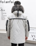 Real Mink Fur Inner Coat Men 90% Down 10% Feather Winter Mid-Length Jacket with Hood and Fox Fur Collar thumbnail 18