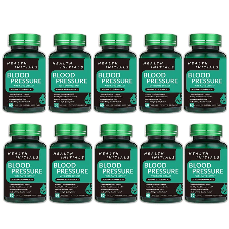 Nattokinase Capsules – Blood Vessel Cleanse, Dissolve Blood Clots, Lower Blood Pressure, Prevent Arteriosclerosis, Improve Vascular Health – 60 Capsules