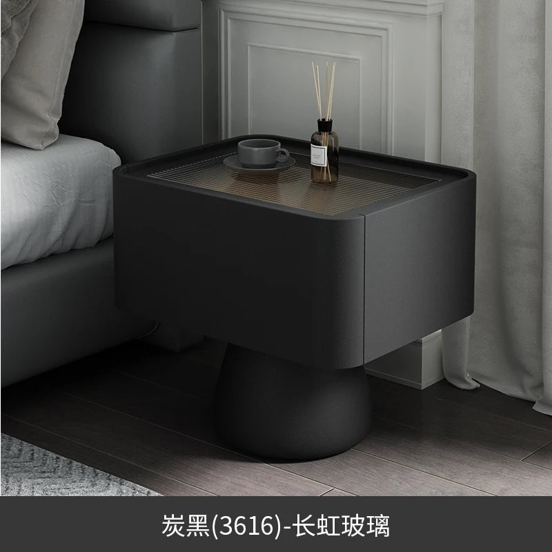 Space-Saving Vintage Bedside Table – Minimalist Luxury Wooden Nightstand