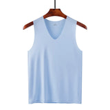 Men’s Seamless Ice Silk Tank Top Sleeveless Vest – Breathable Sport & Casual Undershirt for Gym and Summer Wear thumbnail 18