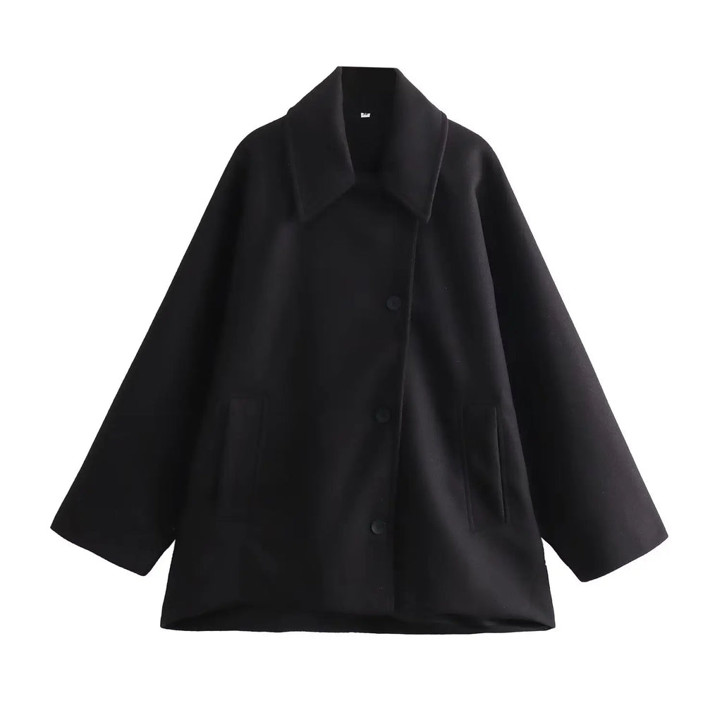 MUJER Oversize Long Jacket for Women – Autumn/Winter Trench Coat Bomber Style