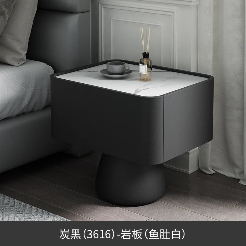 Space-Saving Vintage Bedside Table – Minimalist Luxury Wooden Nightstand