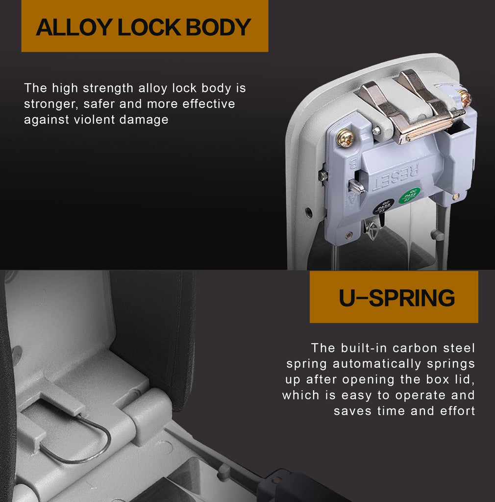 Password Lock Box – Anti-theft Wall-mounted Key & Card Safe