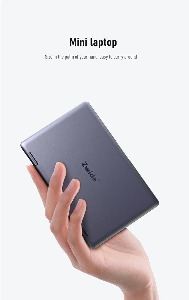 Zwide Mini Laptop 8-inch Touchscreen – 2-in-1 Pocket Laptop for Business & Entertainment